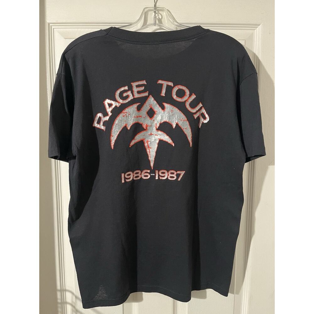Vintage Queensryche 1986-1987 Rage Tour T Shirt 80s Heavy Metal Sz L - Picture 5 of 8